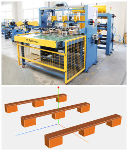 Automatic Machine for Nailing Wood Pallet Leg
